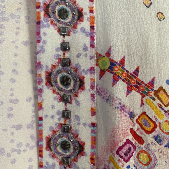 Camilla draped high low layer, silk, one size - Picture 6 of 7